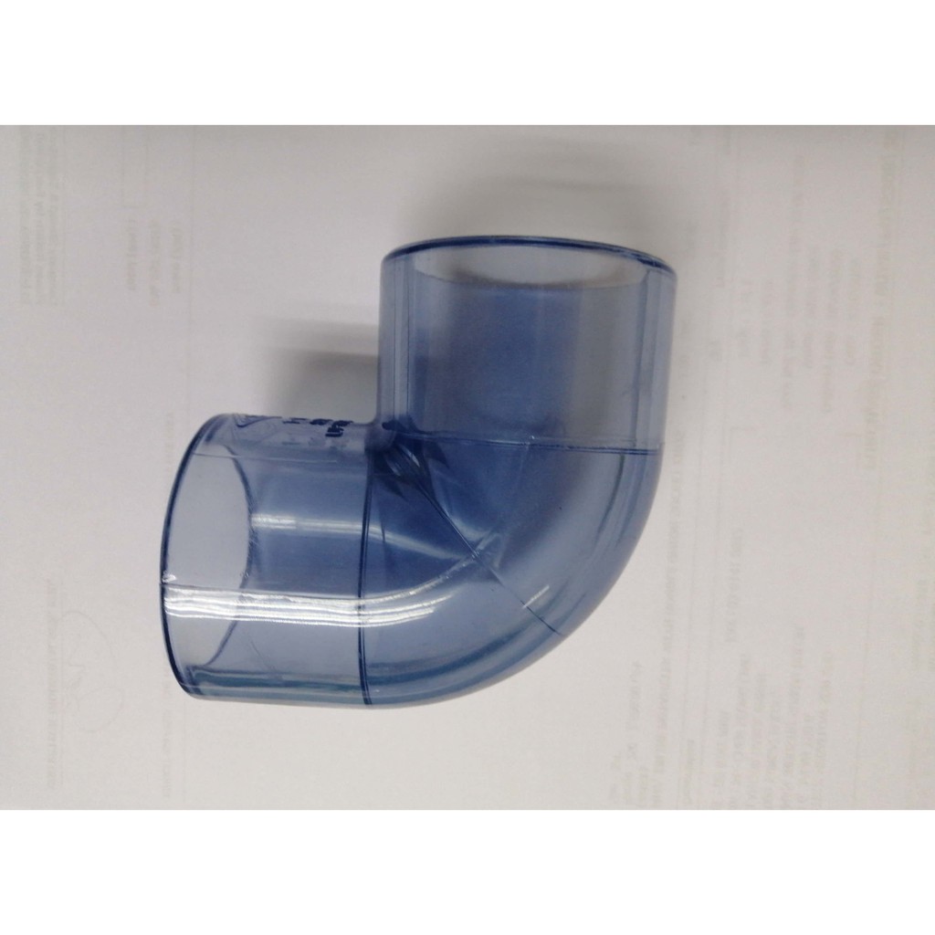 PVC, SCH 80 TRANSPARENT CLEAR PIPES AND FITTINGS (ELBOW 90 DEG 1/2