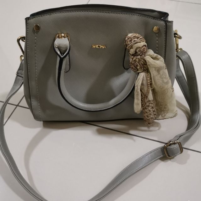 RAYA sale Sacha Parkson Light Grey Long Strap Handbag Shopee