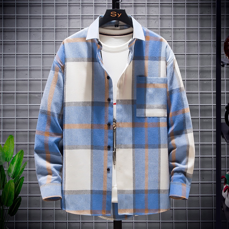 Men's Shirt Fashion  Plaid Casual Flannel Shirts main image 1