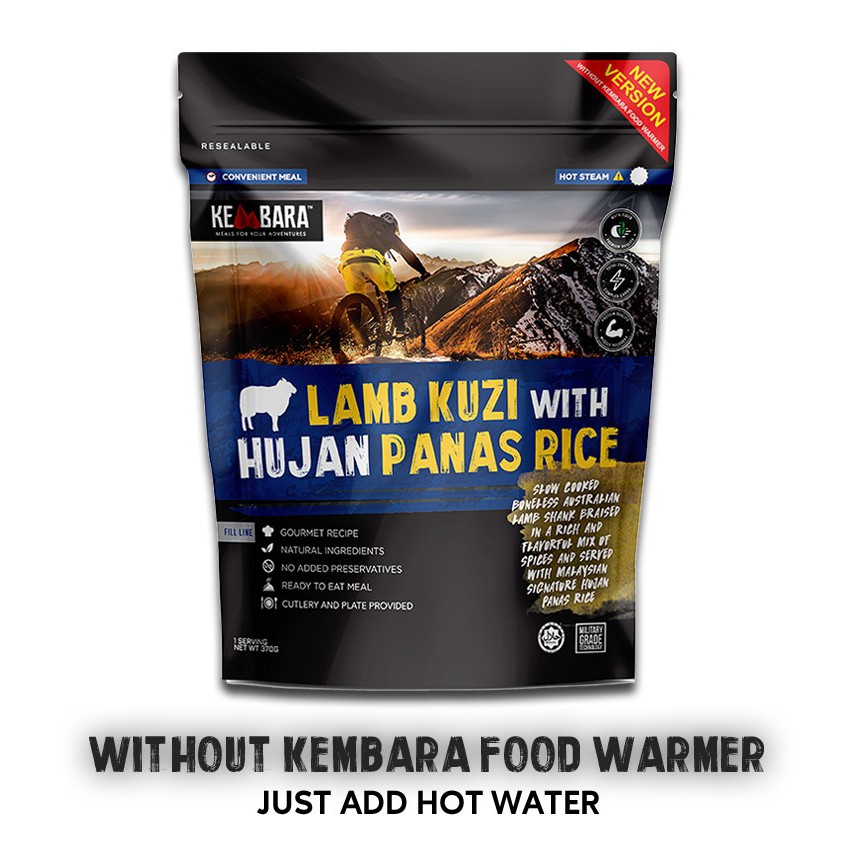 Kembara Non Self Heating Lamb Kuzi with Hujan Panas Rice 370g | Shopee ...