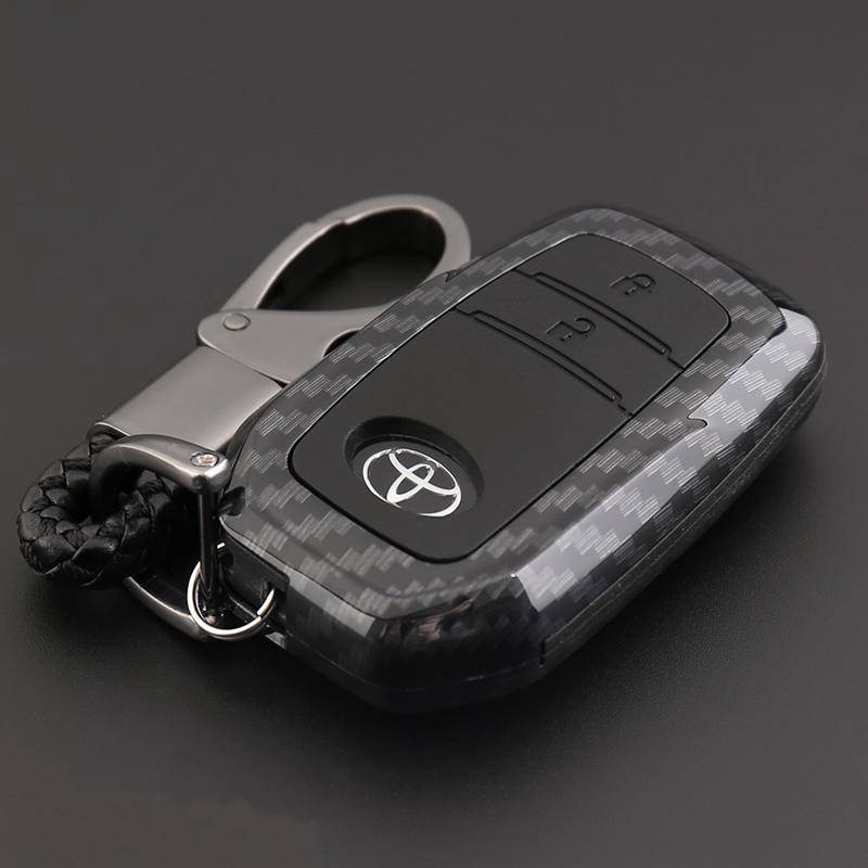Toyota Hilux Rogue Revo Innova Fortuner Harrier Keyless Remote Carbon Fibre Hard Case Silicone Car Key Cover Shopee Malaysia