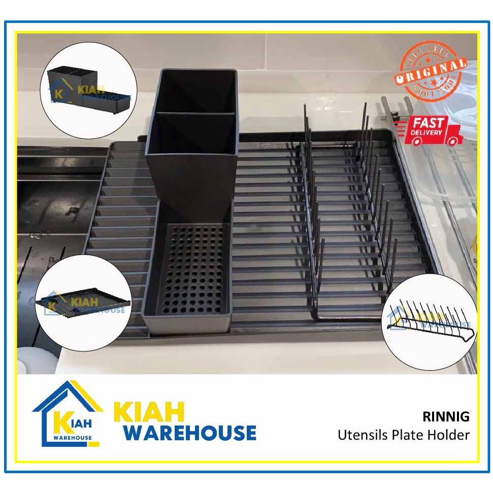 🔥READY STOCK Rinnig Kitchen Rack Utensils Plate Holder Dish Rack Dish