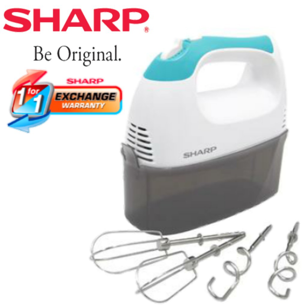 Sharp Hand Mixer 5 Speed Malaysia 3 Pin Plug Sirim Tested 300W EM-H55 ...