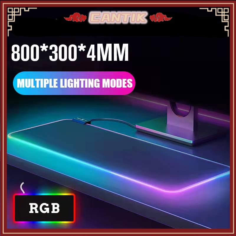 USB RGB Colour LED Lighting Gaming Mouse Pad Computer Laptop Notebook