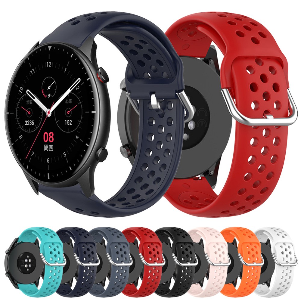 Cinturino Morbido In Silicone Per Amazfit GTR 4/3/3 Pro/2e/Stratos 3 – 22mm Con Sgancio Rapido, Regolabile, Adatto A Bambini - 2