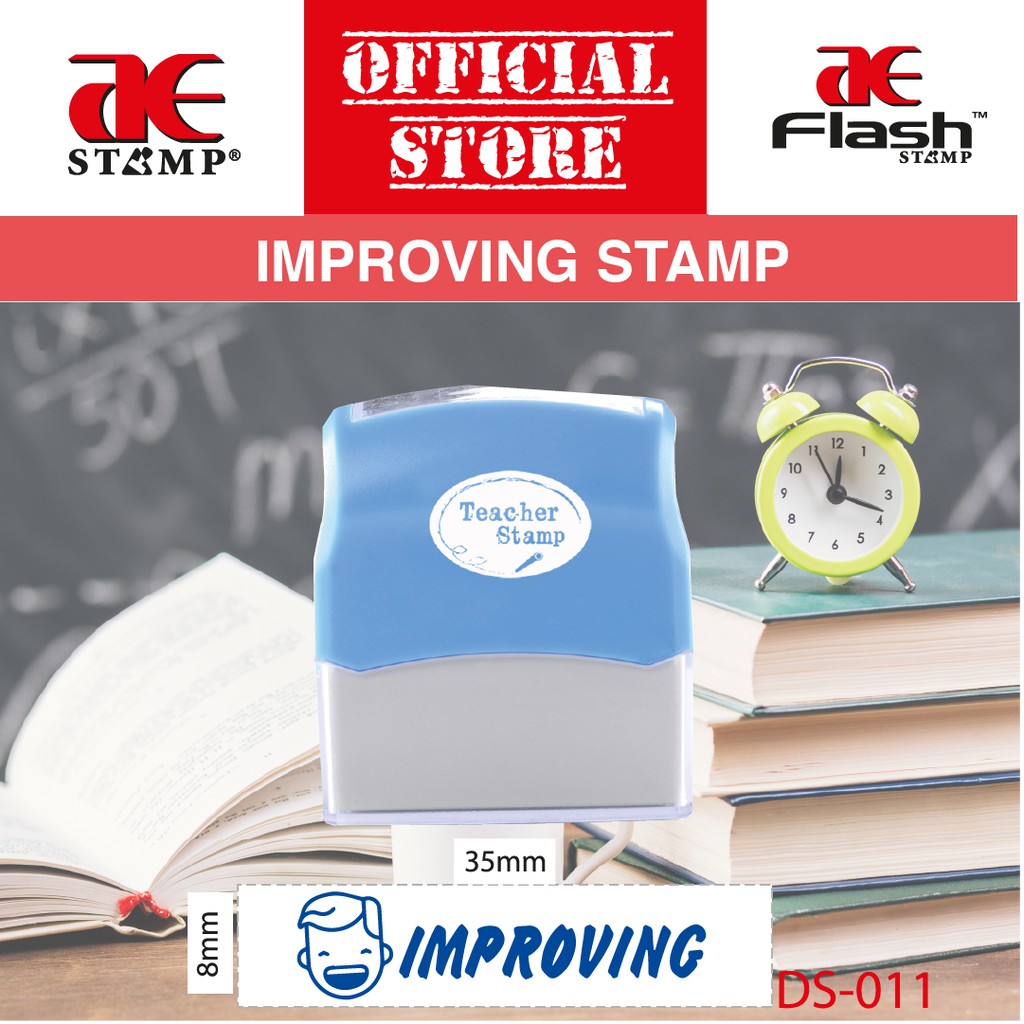 Teacher Stamp | Improving Work Stamp | Rubber Stamp for Teacher ...