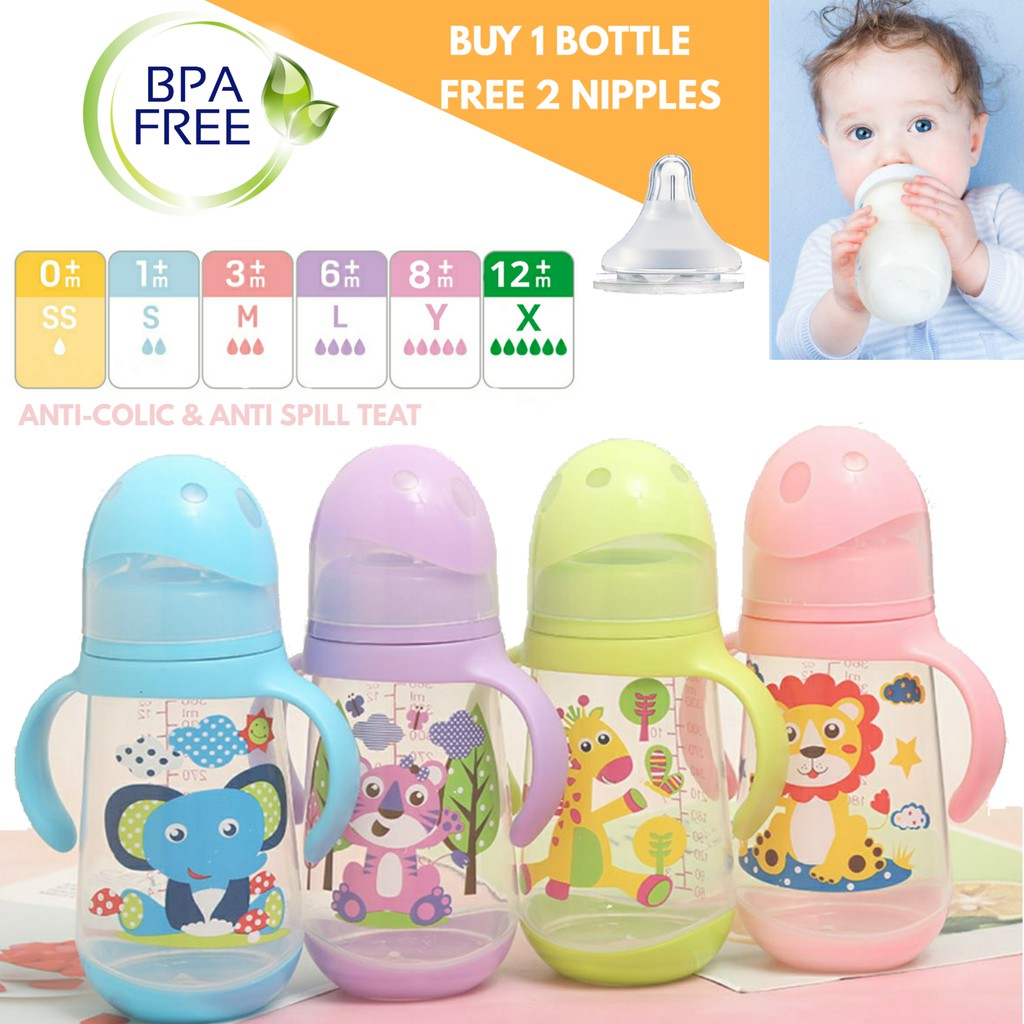 PP Nursing Bottle 240ml @ 8oz Milk Bottle Wide Neck Milk Bottle PP ...