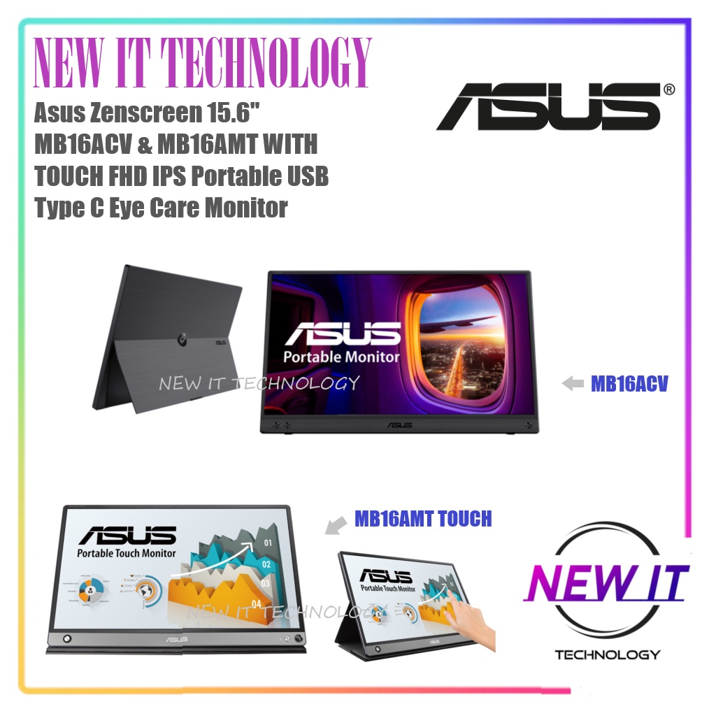 Asus Zenscreen MB166CMB16ACVMB16AWPMQ16AHMB249C FHD IPS