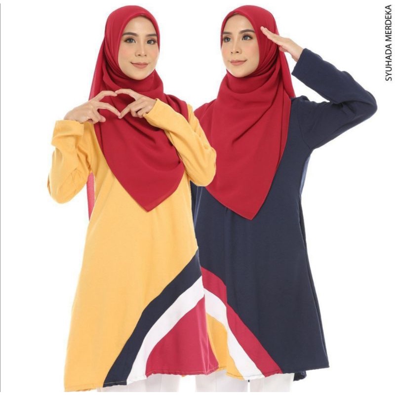 BLOUSE SYUHADA MERDEKA & BIASA by NFADESIGN/MESRA FRIENDLY/SIDE POCKET ...
