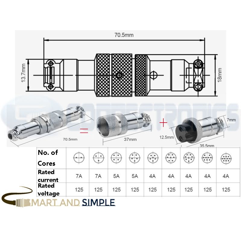 GX16 docking inline aviation plug socket 16mm connector | Shopee Malaysia
