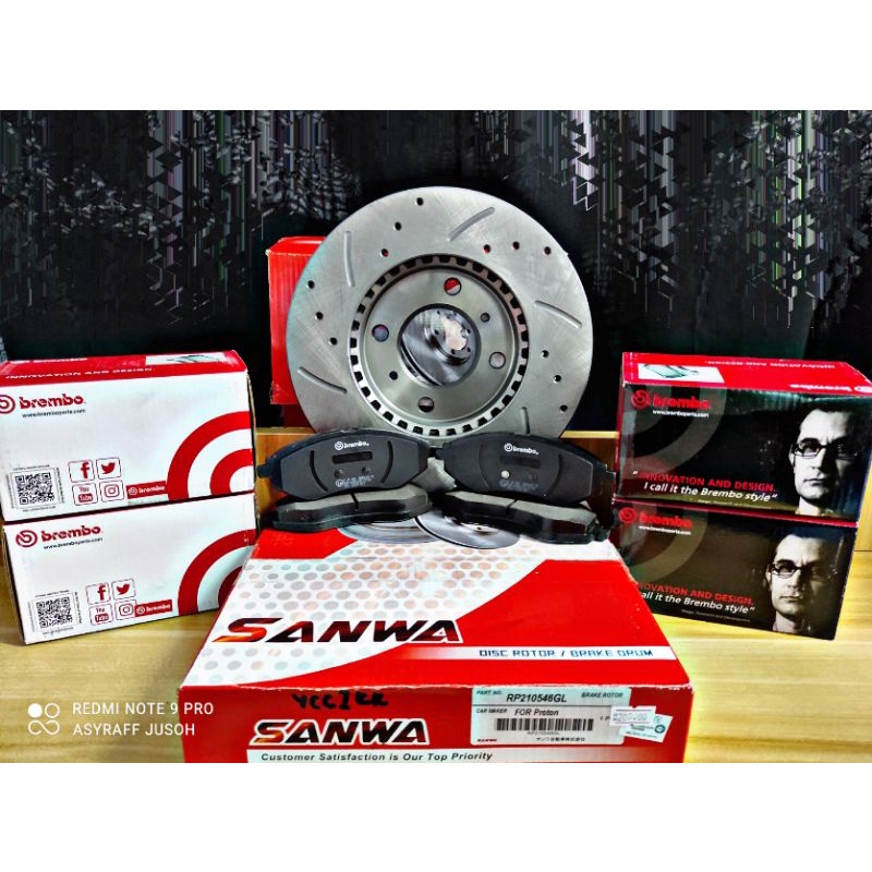 SAGA FLX/BLM/FL SLOTTED DISC ROTOR SANWA JAPAN & BREMBO DISC PAD ...