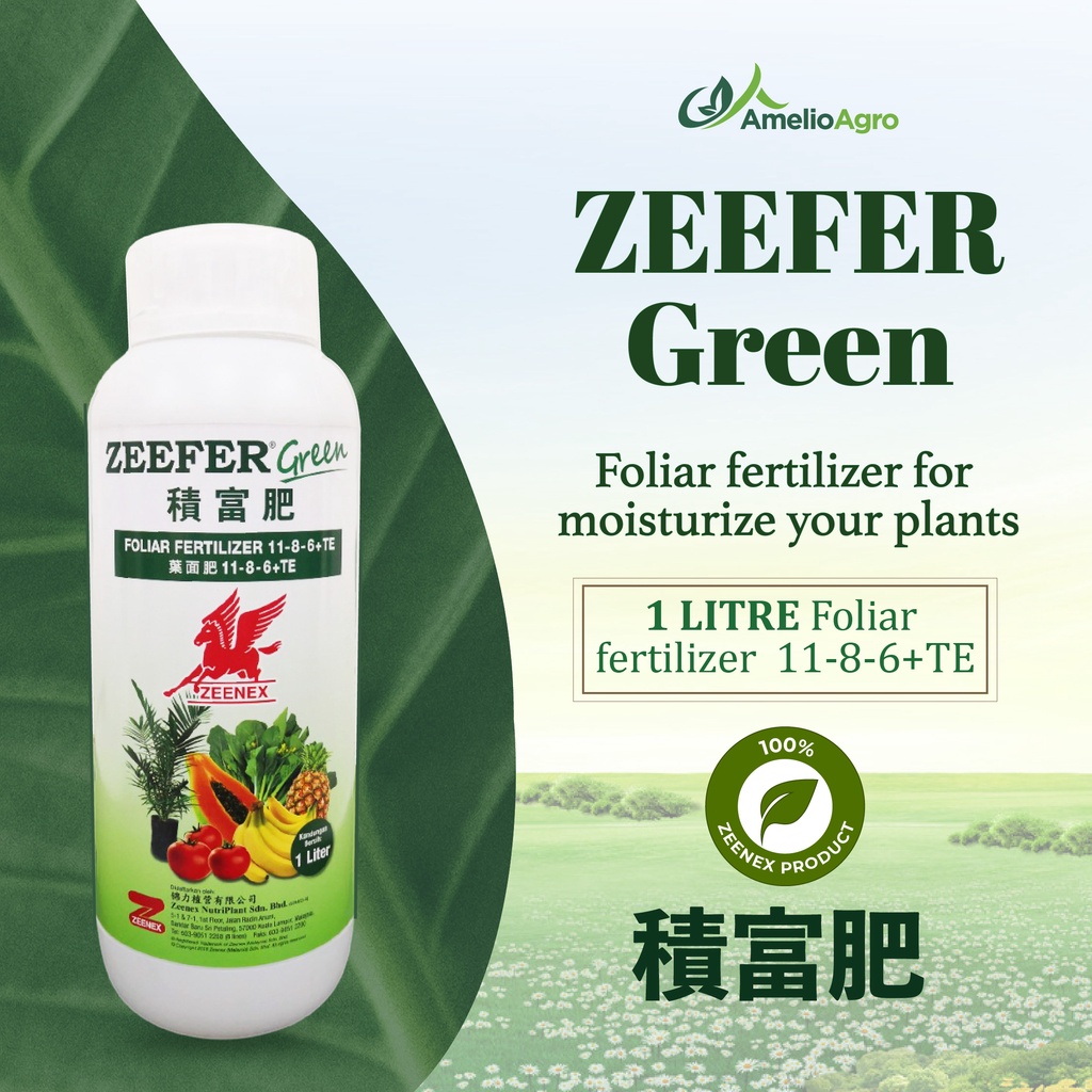 BAJA FOLIAR ZEENEX ZEEFER® GREEN/GOLD 積富肥 11-8-6+TE FOLIAR FERTILIZER ...