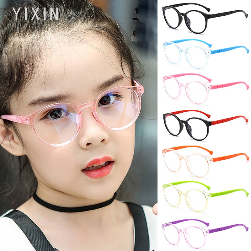 2020 Round Kids Glasses Optical Frame Children Boy Girls Computer Transparent Blocking Anti
