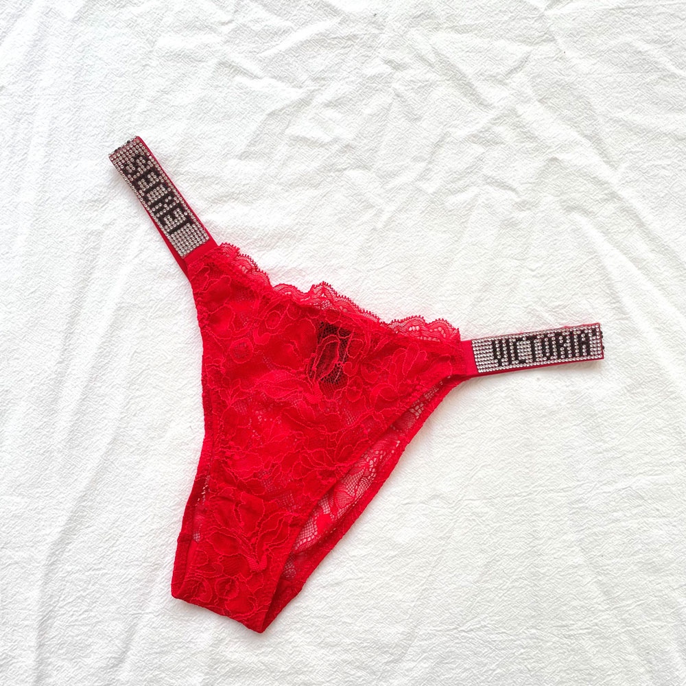 Victoria's Secret New Women Sexy Lace Panties Thong G Transparent Thong