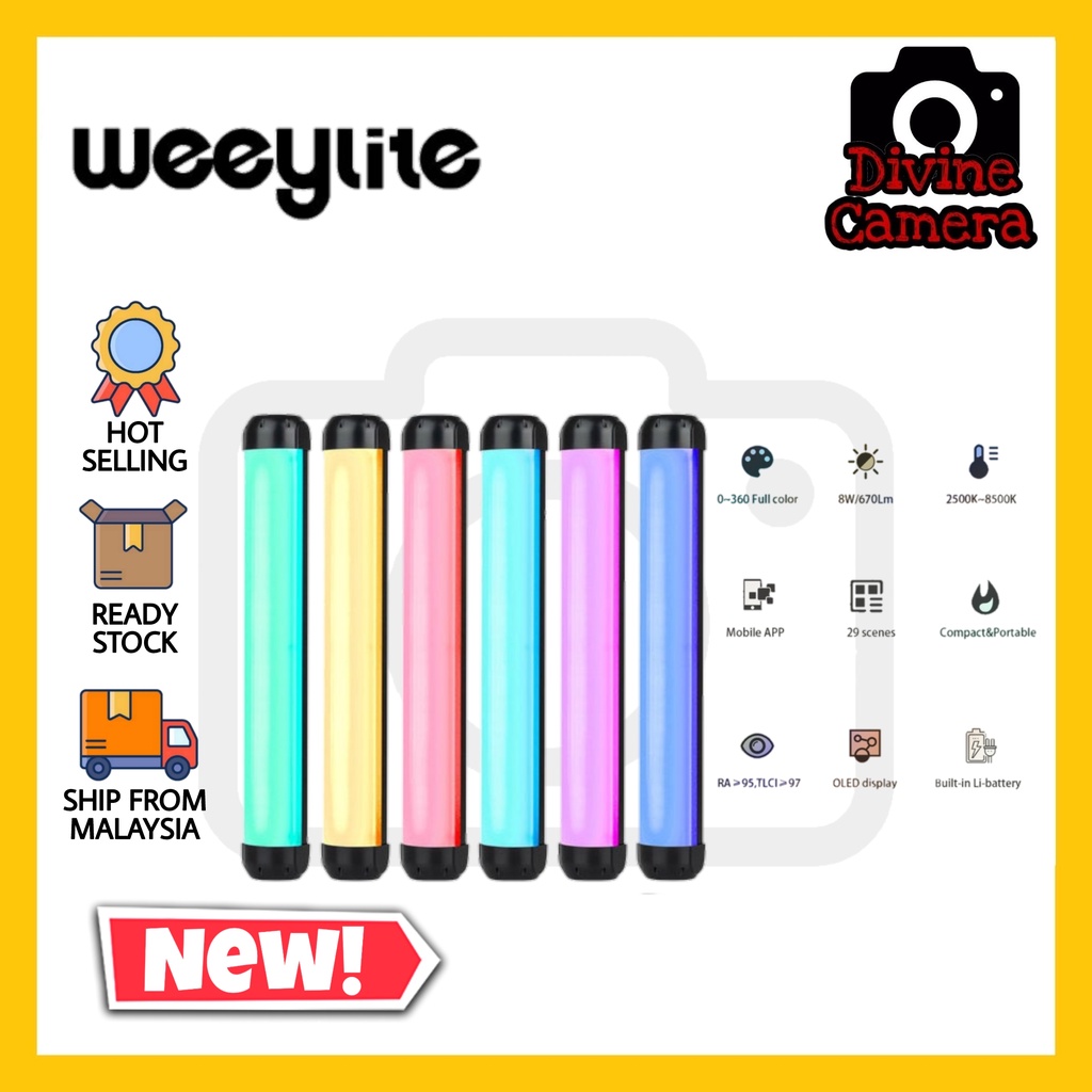 Weeylite K21 Full Color Handheld 2500K~8500K RGB LED Light Stick For ...