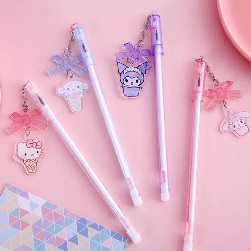 set of 4 sanrio pens, hello kitty pen, kuromi pen, melody pen, cinnamoroll pen Shopee Malaysia