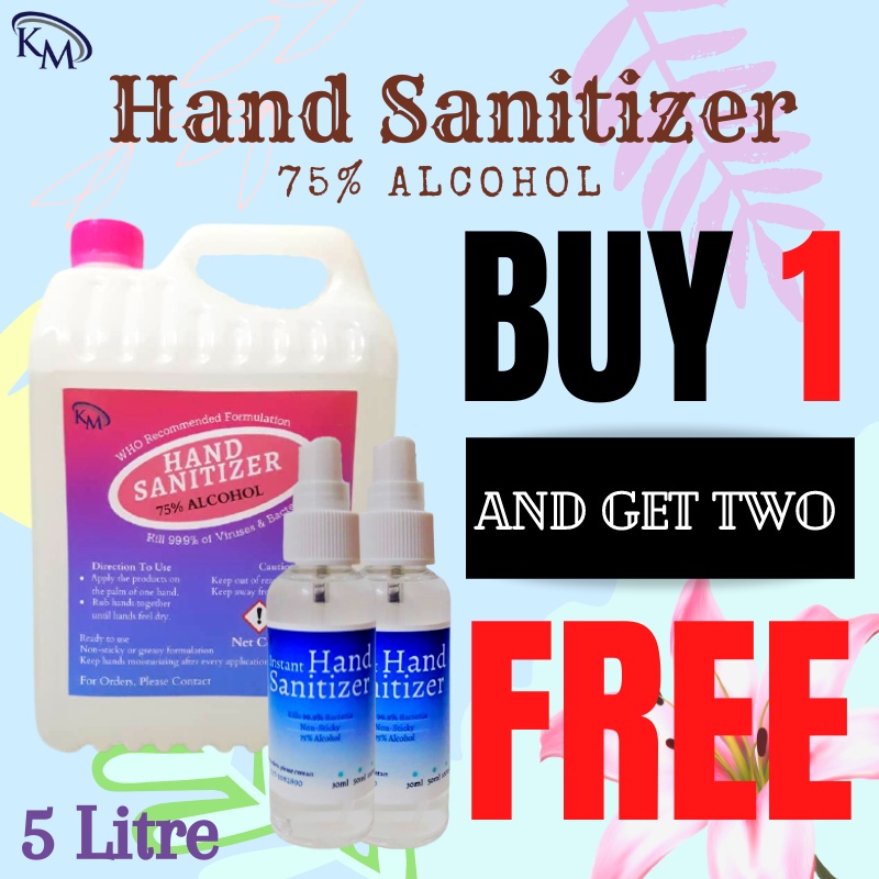 KM Hand Sanitizer Wangi 5L / 花香味免洗消毒液5L / Cecair Sanitasi Tangan Bau