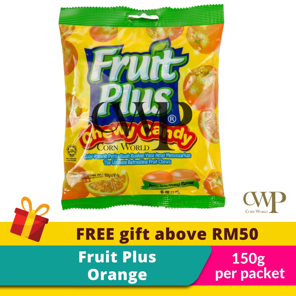 Fruit Plus Chewy Candy Orange 150g Shopee Malaysia