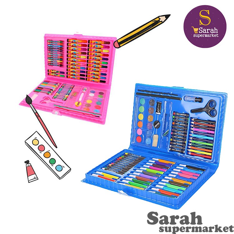 86 In 1 Colouring Drawing Painting Stationery Set Pigment Colour Set