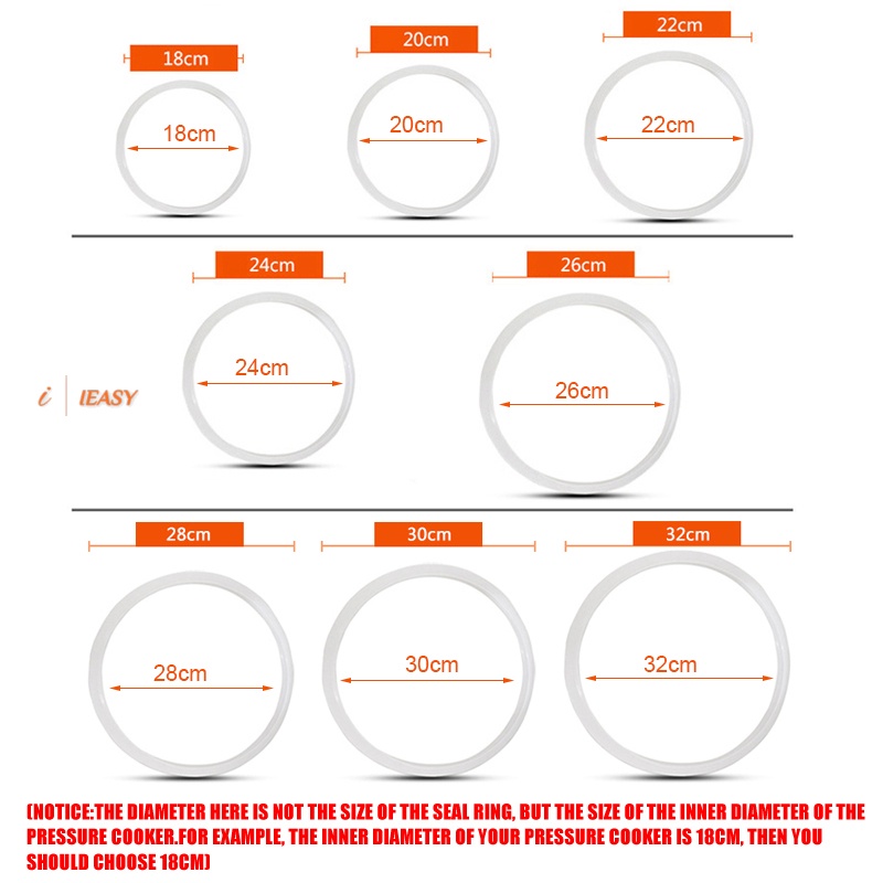 Silicone Sealing Ring Gasket Replacement Heat Resistant For Kitchen ...