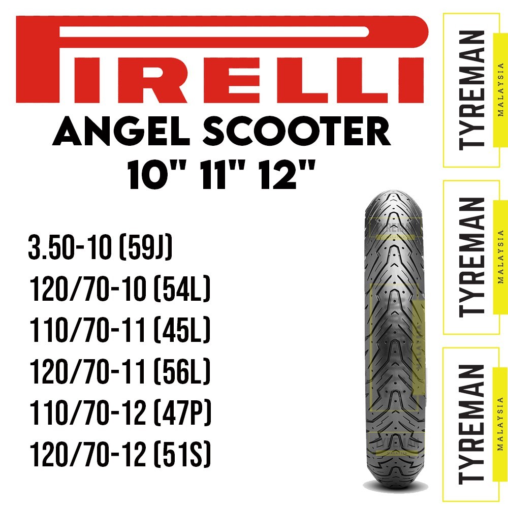  Pirelli Angel Scooter Tire 3.50-10 Front