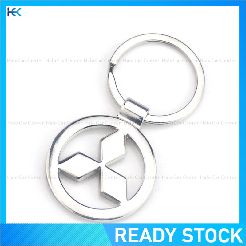 Stainless Steel Metal Mitsubishi Car Logo Keychain 3D Key Chain Keyring