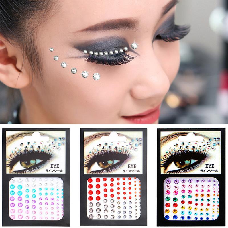 3D Eye Gems Glitter Stickers Face Jewels Rhinestone Diamond Makeup  Eyeshadow DIY