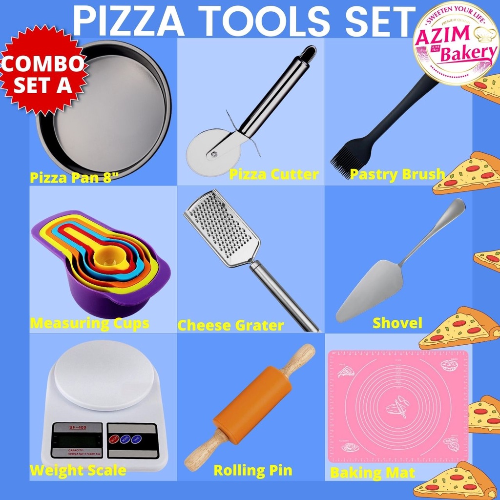 Pizza Tools Set Set Pizza Cutter Pizza Pan Non Stick Combo Set