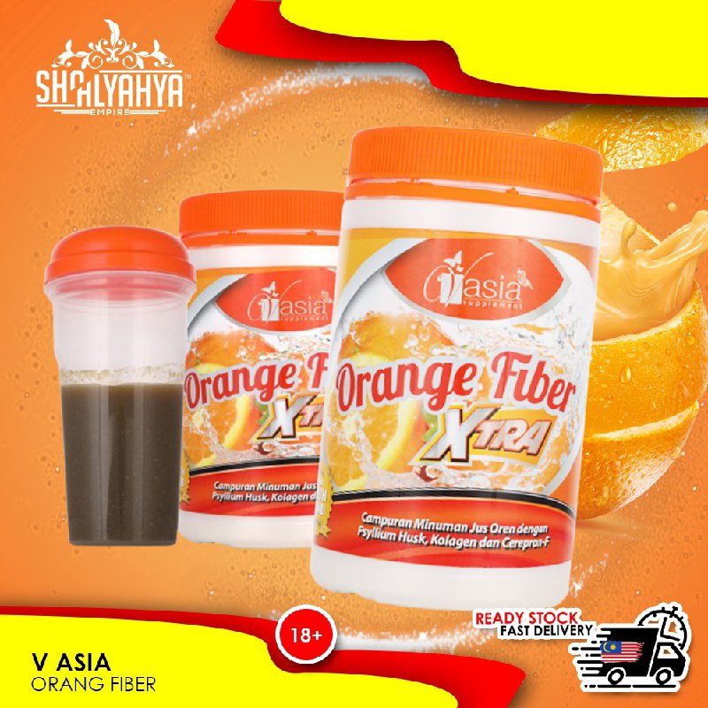 Orange Fiber Xtra V’Asia adalah campuran pati oren dengan Psyllium Husk