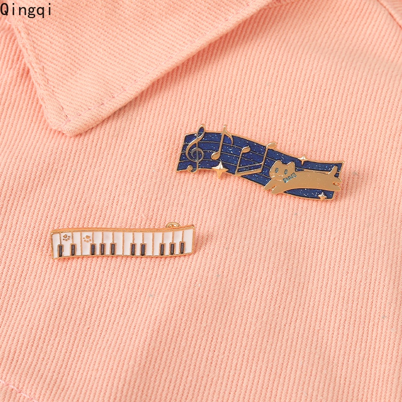 TENDYCOCO Musical Note Brooch Decorative Brooches Zircon