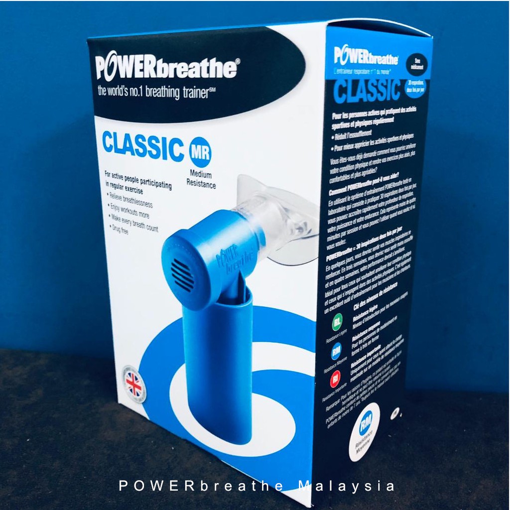 Powerbreathe Classic Series Medium Resistance BLUE Inspiratory Muscle Training device Shopee Malaysia