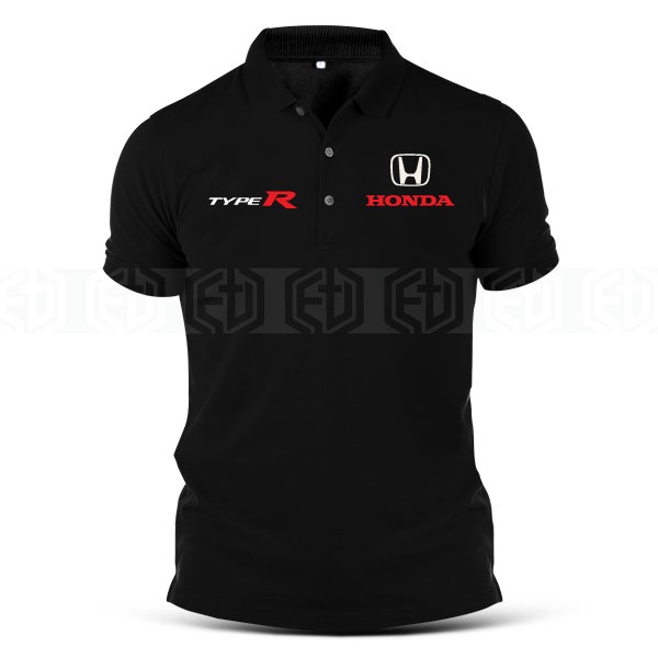 Premium Polo Tee Shirt Honda Racing Type R FK8 Baju T Shirt Lelaki Design Logo Sulam Cotton Shopee Malaysia