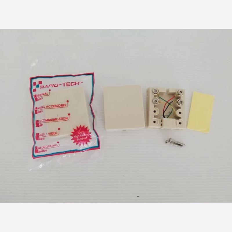 Telephone Box 1 Port RJ11 6p4c Rosette (GOOD QUALITY) | Shopee Malaysia