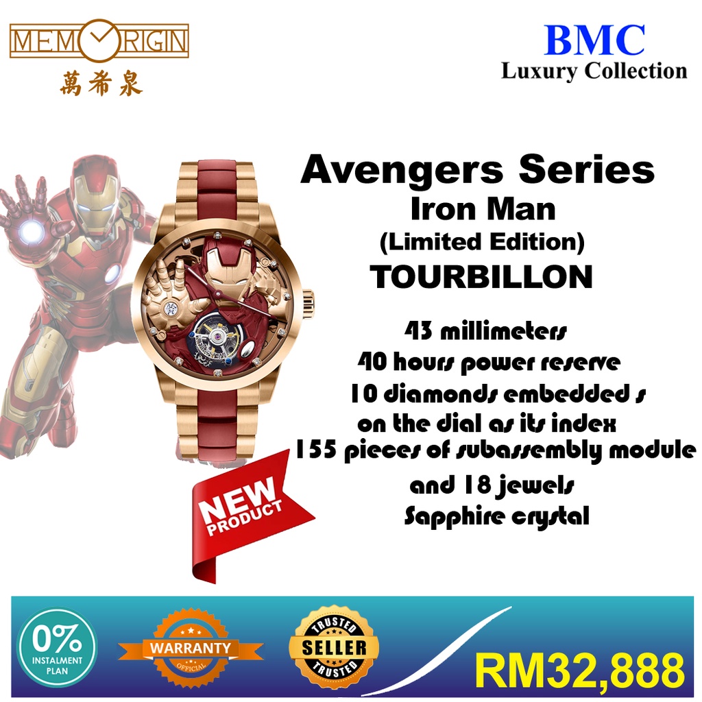 MEMORIGN TOURBILLON IRON MAN WATCHS LIMITED EDITION Shopee Malaysia