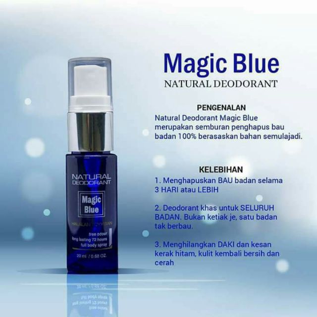 🔥 Natural Deodorant Magic Blue 🔥 | Shopee Malaysia
