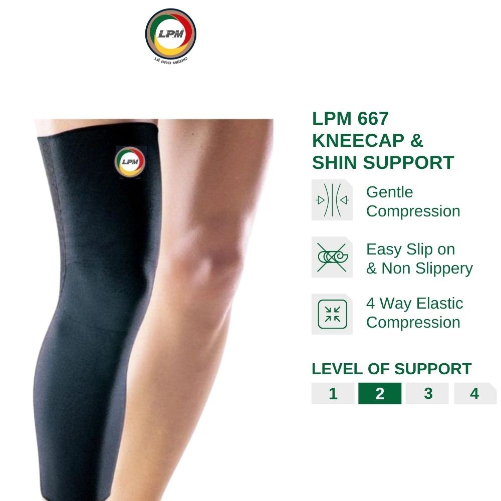 LPM Knee Guard 667 Shin Guard Elastic Knee Support Compression for