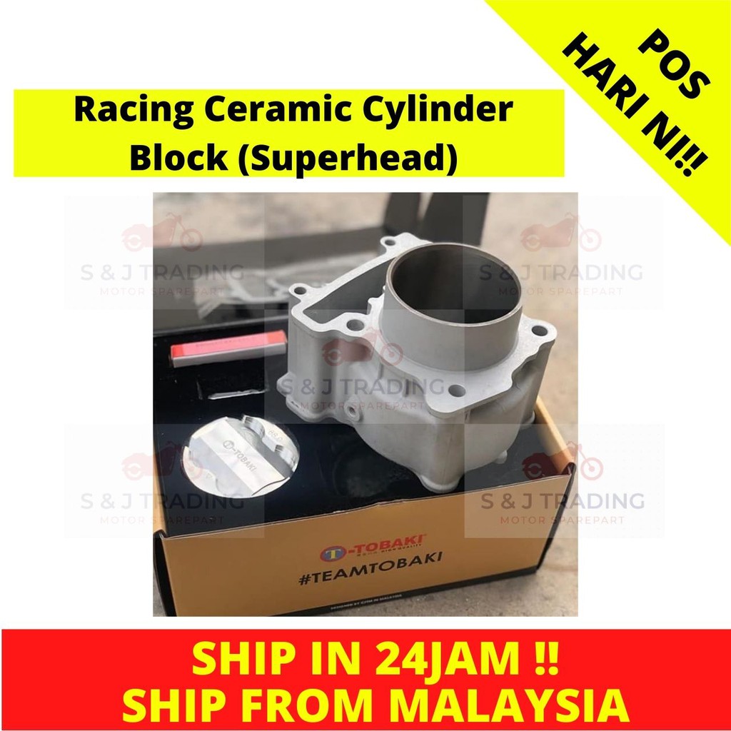 Y15ZR TOBAKI CERAMIC CYLINDER RACING BLOCK+ FORGED PISTON STANDARD ...