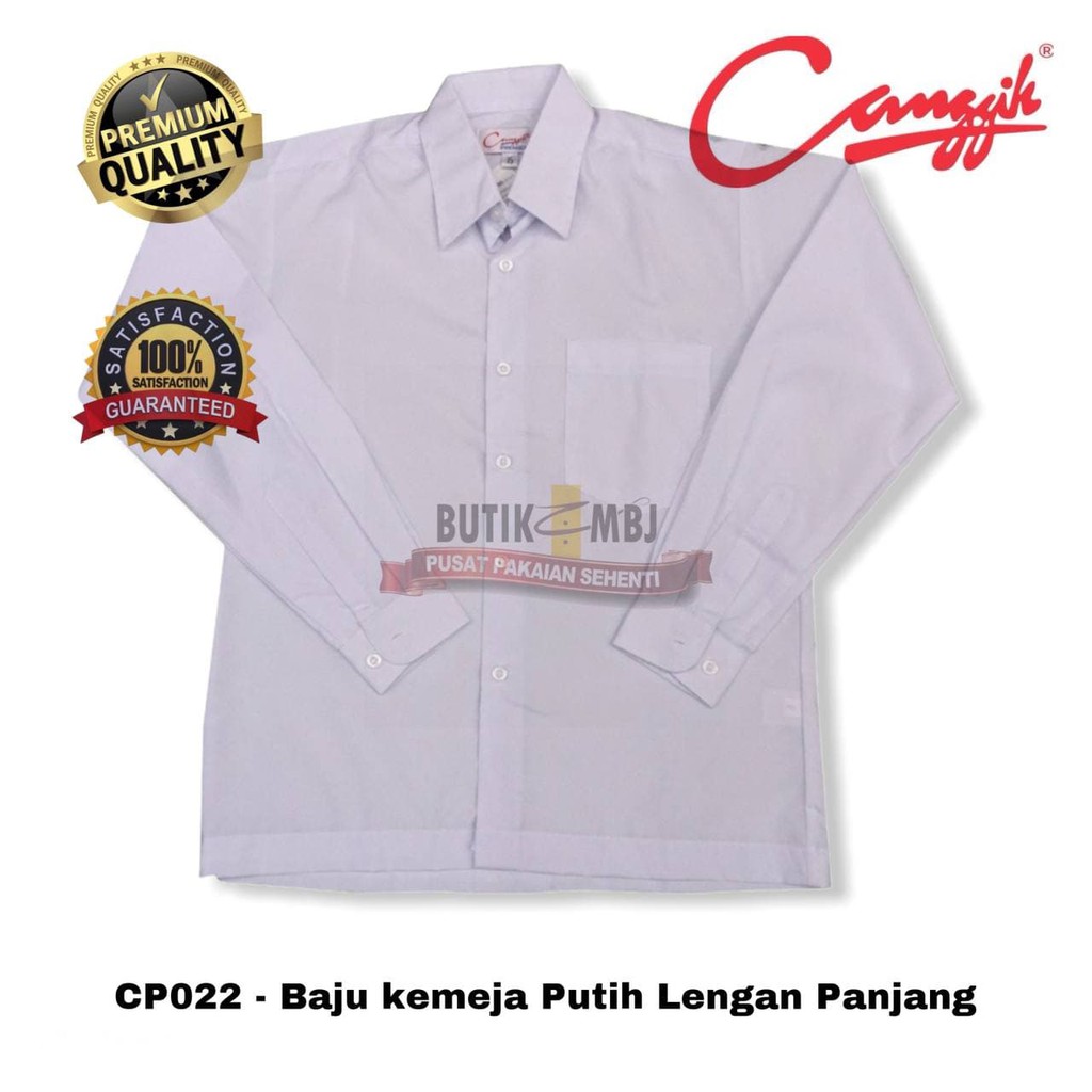 CP022 - Baju Kemeja Putih Sekolah Lengan Panjang Jenama Canggih ...