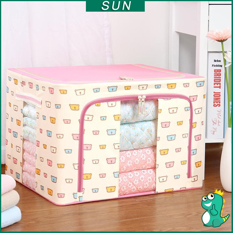 SUN [Ready Stock] 72L100L Storage Box Large Capacity Foldable Oxford ...