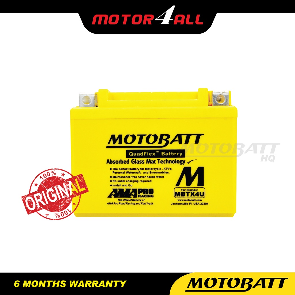 Motobatt Quadflex Mbtx4u Motorcycle Batery Shopee Malaysia 2490