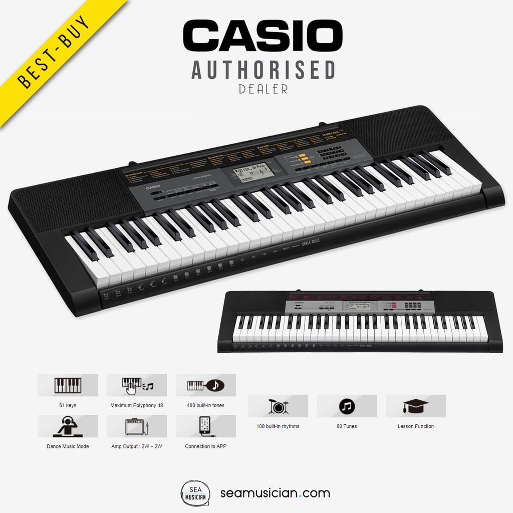 CASIO CTK 2500 61 KEYS PORTABLE KEYBOARD Shopee Malaysia