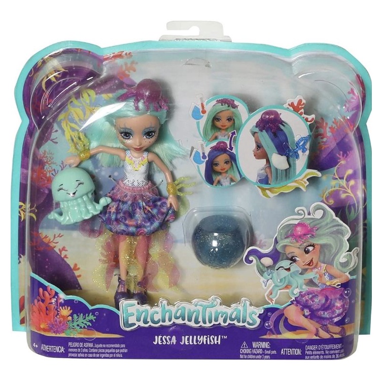 Enchantimals Jessa Jellyfish Doll 6 Inch with Color Changing Hair and Marisa Water CLEARANCE Shopee Malaysia