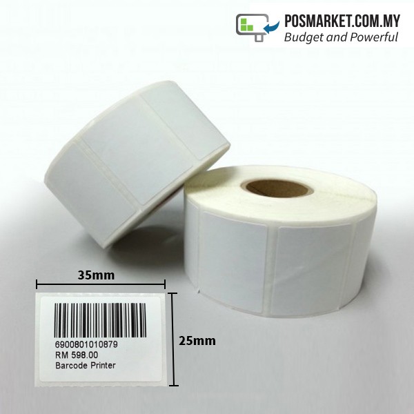 Thermal Barcode Label 35mmx25mm Stock Label Sticker Pos System Barcode Label Product Sticker 5158