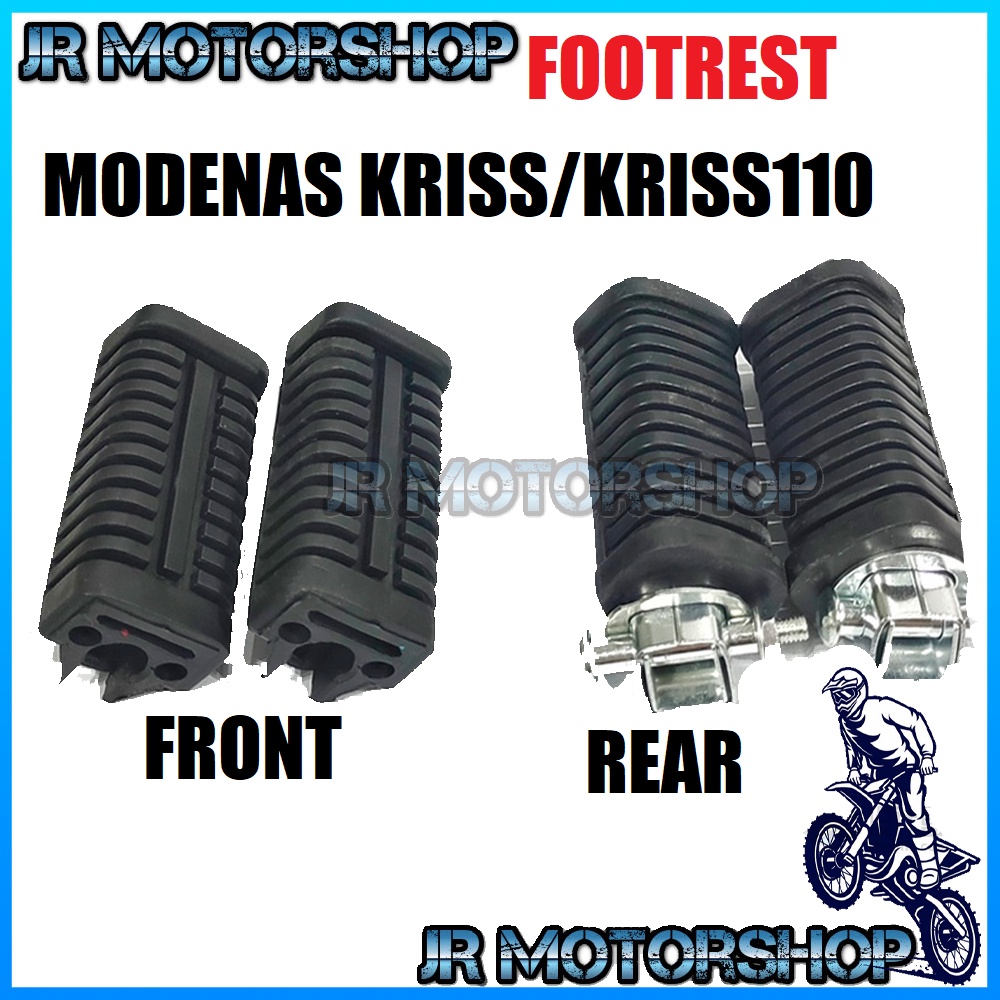 FOOTREST KAKI PIJAT RUBBER FRONT REAR MODENAS KRISS KRISS110 KRISS1