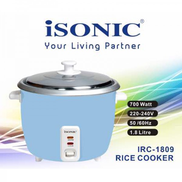 (SHOP preferred by shopee) ISONIC Rice Cooker IRC-1809 (1.8L) | Shopee ...