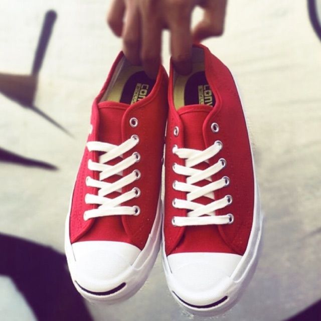 Jack purcell cheap red converse