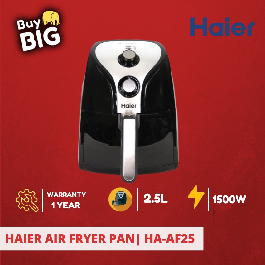 Haier HAAF25 Air Fryer 2.5L 7 Preset Menu & 1500W Power (HAAF25) Shopee Malaysia