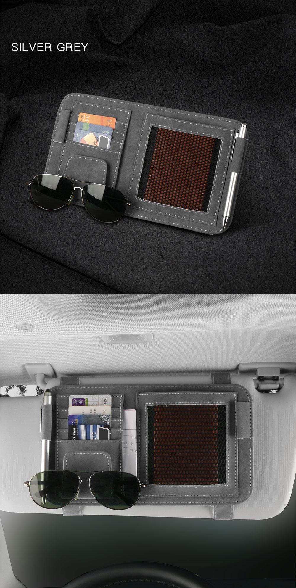 Car sun visor card holder car bill holder car glasses holder car