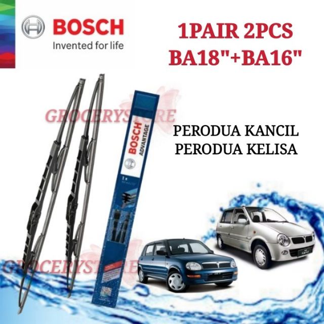 BOSCH Advantage Wiper Blade 18"+16" SET KANCIL/KELISA Shopee Malaysia
