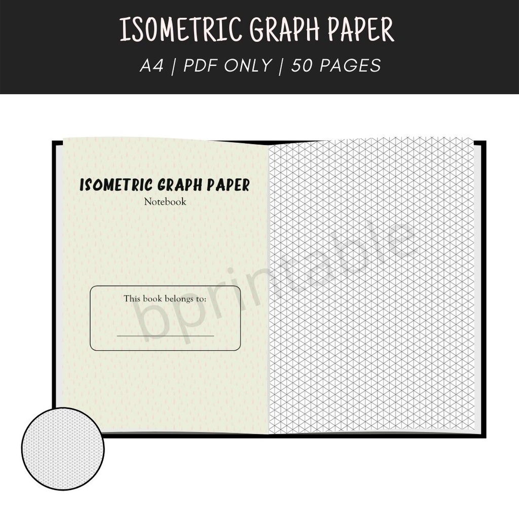 [PDF] Isometric Graph Paper Notebook, Softcopy Printable A4 | Shopee ...